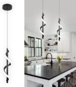 Modern Hanging Lamp, Black - Image 2