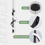 Modern Hanging Lamp, Black - Image 7