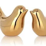 Anding Gold Bird Sculptures Decorative Accessories, Small Animal Statues, Modern Home Decoration, Shelf Decorations Bookshelf, Coffee Table, Shelf Knickknacks (A51521 Gold Bird)