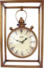 Design Toscano Industrial Age Mantel Clock, 13 Inch, Metalware, Brass - Image 2