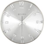 Bulova C4846 Director Wall Clock, Satin Pewter Finish - Image 3