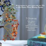 7 Chakra Crystal Tree Feng Shui Money Tree Office Decor Crystals and Stones Home Decor Meditation Accessories Gemstone Tree House Warming Gifts New Home – Size 10-12 Inches 300 Beads Chakra Stones - Image 2