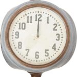 Creative Co-Op Metal Double Sided Wall Clock